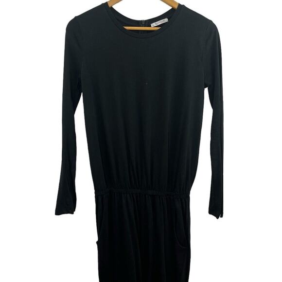 Zara Women’s Romper Pants S Black Long Sleeve Jumper One Piece Small Whimsigoth - Picture 3 of 9